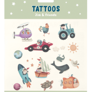 Little Dutch laikinos tatuiruotės „Jim & Friends“