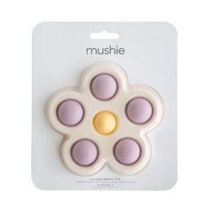 Mushie gėlių spaudimo žaislas (Pop it) – Soft Lilac/Pale Daffodil/Ivory