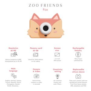 The Zoo Family Zoo Friends - Fox vaikiškas fotoaparatas lapė