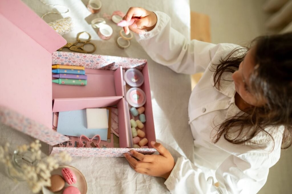 Little Dutch kūrybinė dėžutė XL „Rosa & Friends“