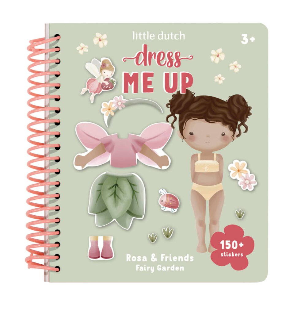 Little Dutch „Dress me up“ knygelė „Rosa & Friends – Fairy Garden“