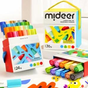 Mideer Nuplaunami markeriai flomasteriai – 24 Spalvos