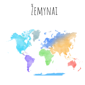 PDF užduotėlių knyga - Žemynai