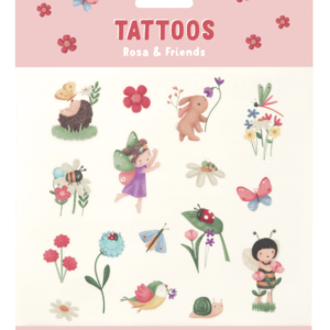 Little Dutch laikinos tatuiruotės „Rosa & Friends“