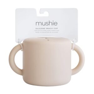 Mushie silikoninis užkandžių puodelis – Stone