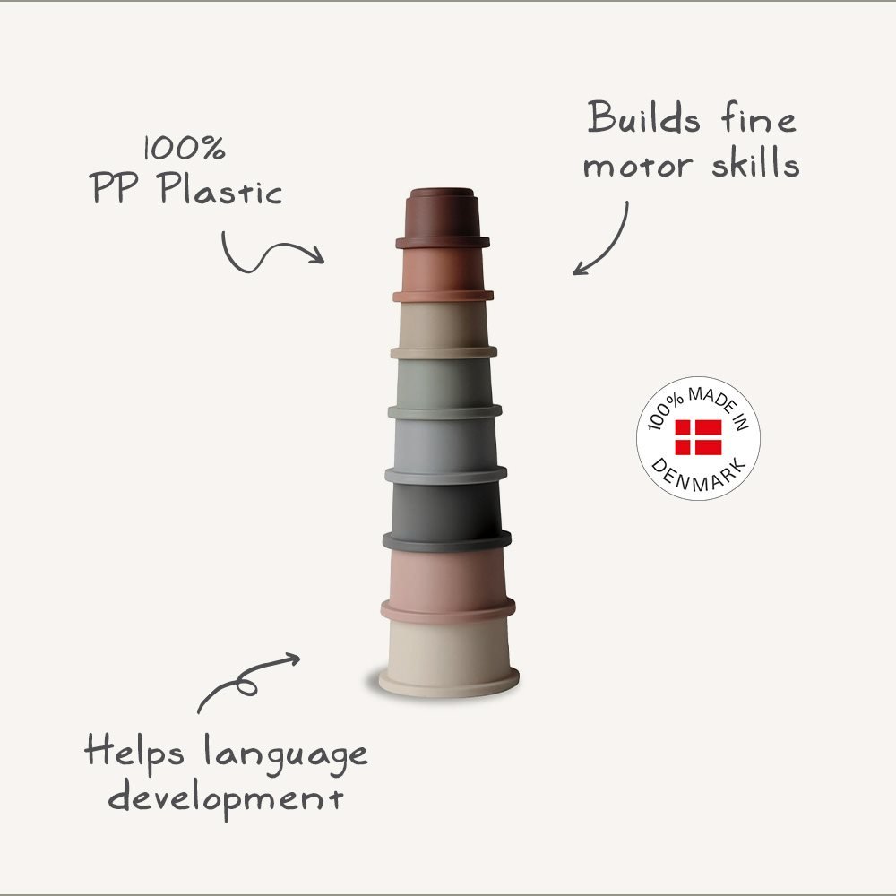 Mushie sudedami puodeliai (Stacking Cups) – Original
