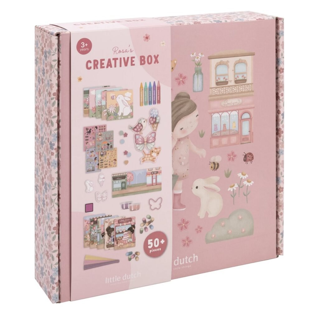 Little Dutch kūrybinė dėžutė XL „Rosa & Friends“