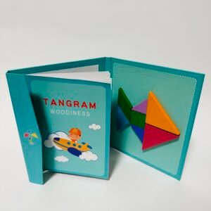 Magnetinė medinių detalių dėlionė - tangrama