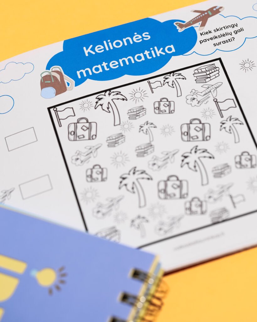 Kelionės lėktuvu užimtumo knygelė (4-7m)