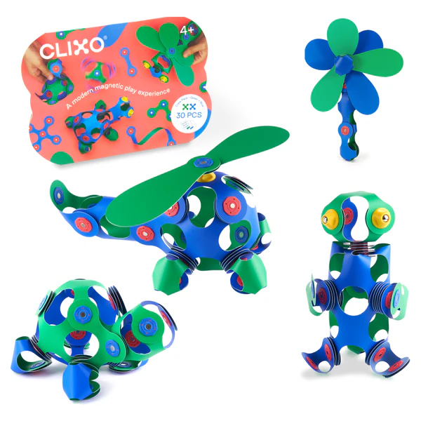 Magnetinis konstruktorius Clixo Crew Pack (30 detalių)