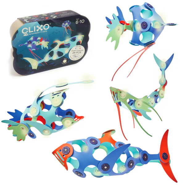 Magnetinis konstruktorius Clixo Ocean Creatures Pack (24 detalės)