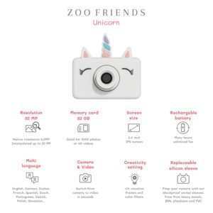 The Zoo Family Zoo Friends - Unicorn vaikiškas fotoaparatas vienaragis