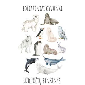 „Poliarinė kelionė“ – užduotėlių rinkinys 5-10m vaikams