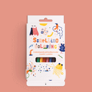 Scrollino Colouring spalvinimo knyga ritinys