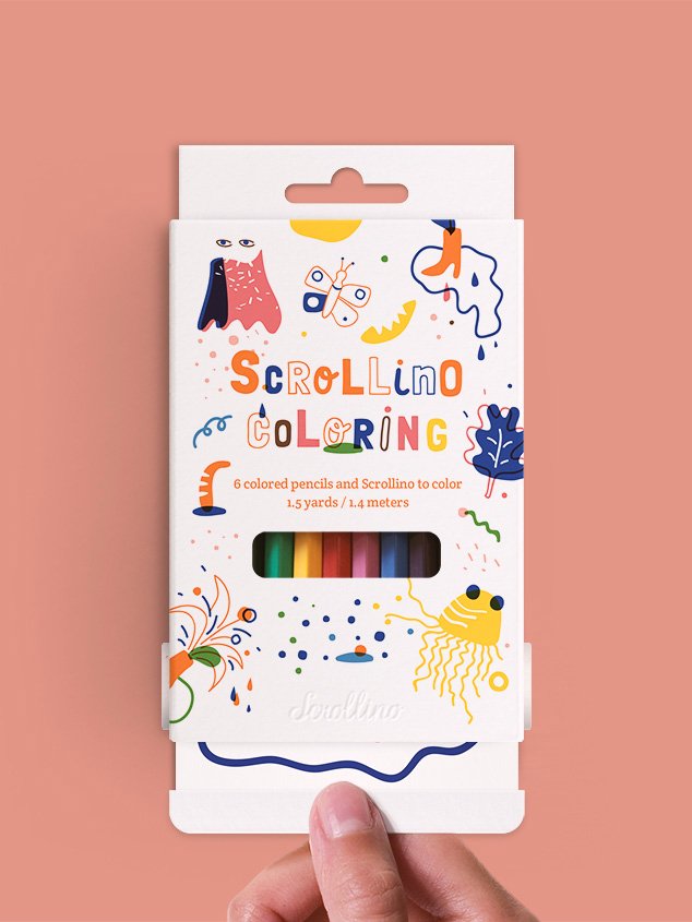 Scrollino Colouring spalvinimo knyga ritinys