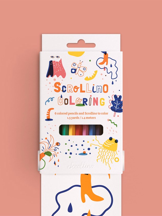 Scrollino Colouring spalvinimo knyga ritinys