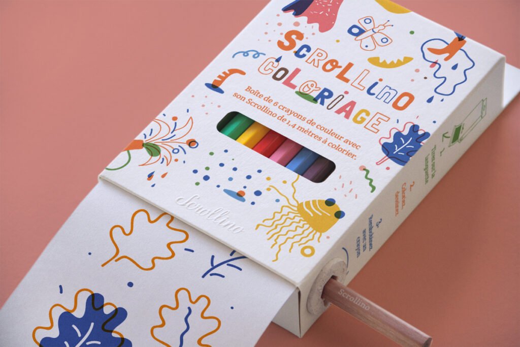 Scrollino Colouring spalvinimo knyga ritinys