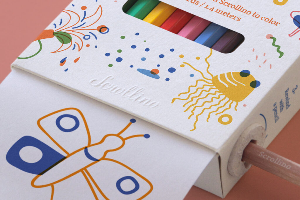 Scrollino Colouring spalvinimo knyga ritinys