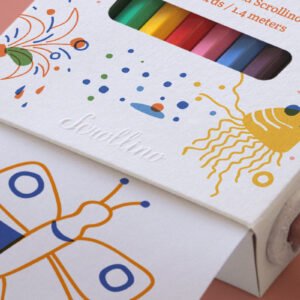 Scrollino Colouring spalvinimo knyga ritinys
