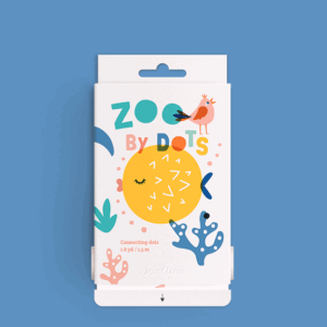 Scrollino Zoo by Dots taškų jungimo ir spalvinimo knyga ritinys