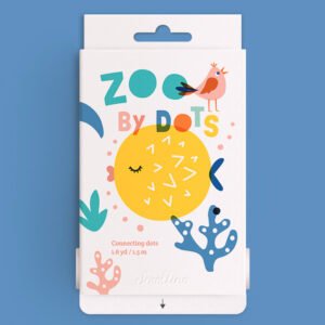 Scrollino Zoo by Dots taškų jungimo ir spalvinimo knyga ritinys