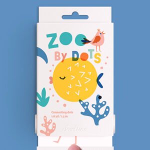 Scrollino Zoo by Dots taškų jungimo ir spalvinimo knyga ritinys
