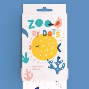 Scrollino Zoo by Dots taškų jungimo ir spalvinimo knyga ritinys