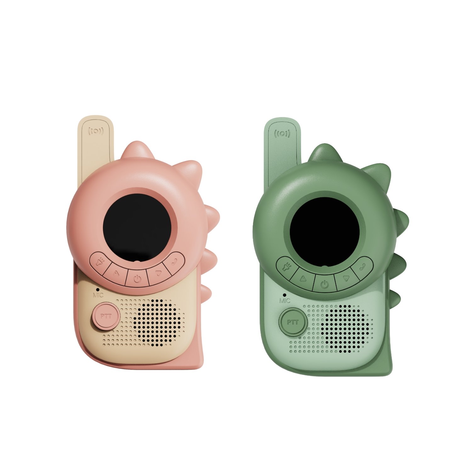 The Zoo Family Walkie Talkie - Dino Pink&Green vaikiškos racijos dinozaurai