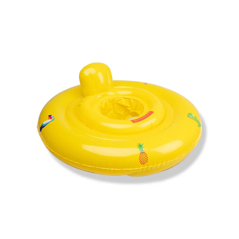 Swim Essentials pripučiamas plaukimo ratas vaikams 0-1 metų YELLOW SAFARI