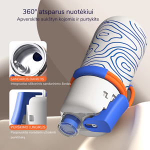 Mideer 2in1 gertuvė su purškikliu ir dulksna, 500ml - Water Green