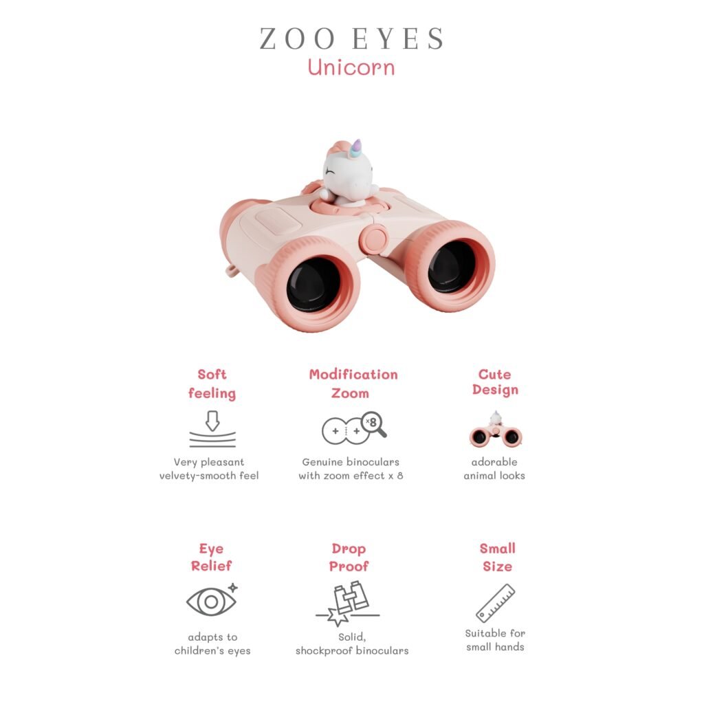 Zoo Family žiūronai vaikams Zoo Eyes vienaragis