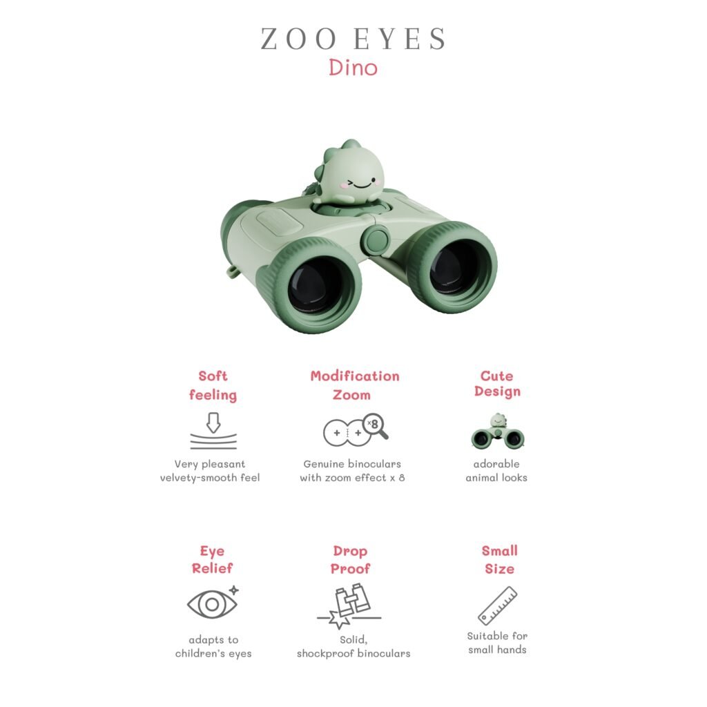 Zoo Family žiūronai vaikams Zoo Eyes dinozauras